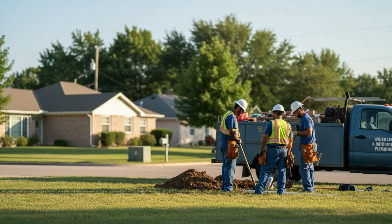 Residential water line and bathroom plumbing service in Canton Center, CT